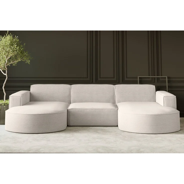 Kaiser Möbel Ecksofa Sofa U form, Couch MODENA U STUDIO stoff Verita, Poso, Quelle – Bild 5