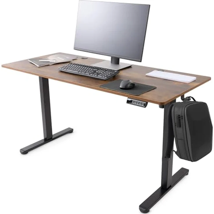 Arebos Schreibtisch Computer-Bürotisch 120 x 60 cm, elektrisch Memory-Funktion, 72-118 cm höhenverstellbar, Hebekapazität: 50 kg – Bild 2