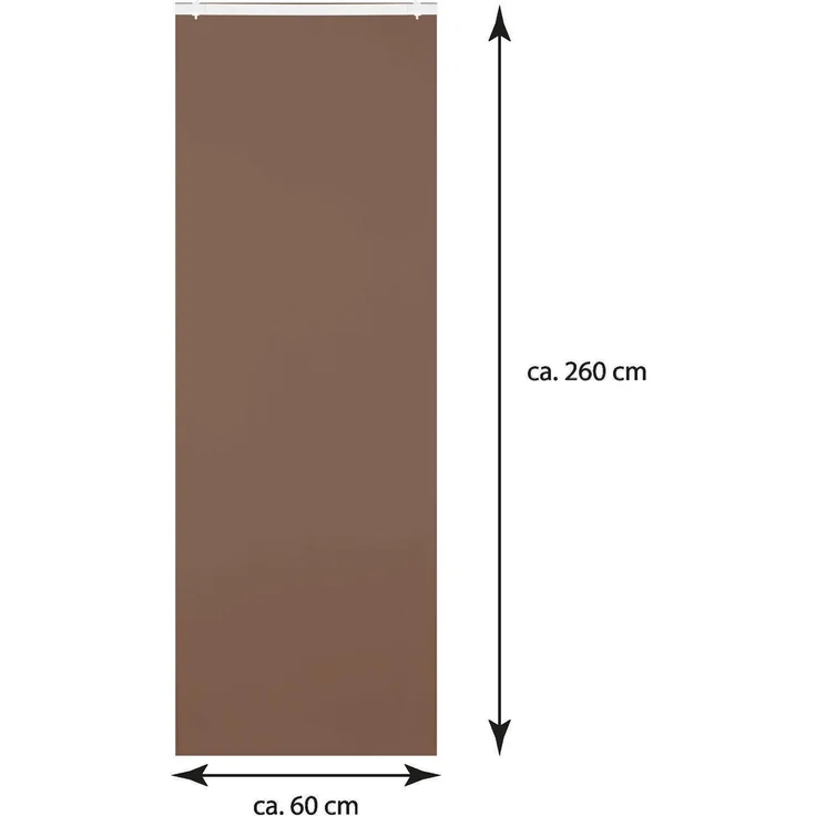Bestlivings Flächenvorhang Elena 3er Pack (B x H) 60 x 260 cm Dunkelbraun, transparenter einfarbiger Schiebevorhang, in vielen Farben – Bild 5