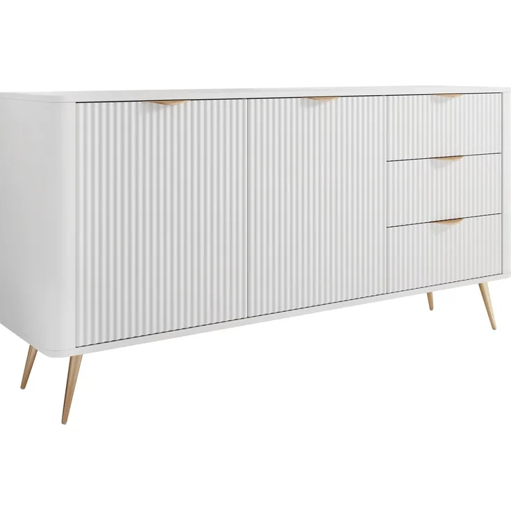 Kommode Literpo 2D3S (Farbe: Weiß)