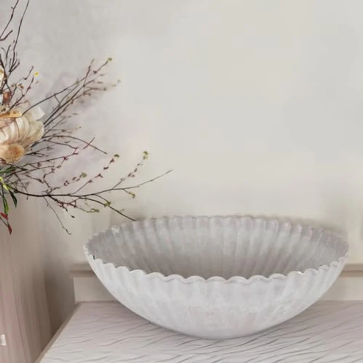 matches21 HOME & HOBBY Blumentopf Dekoschale runde Pflanzschale für draussen grau marmoriert 22 cm (1 St), Blumen-Schale als wetterfeste Friedhof-Schale Grab-Schmuck Grabschale – Bild 5