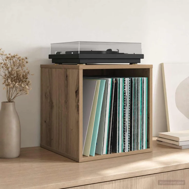 vidaXL Vinyl Album Box 2 stk. Artisan-Eiche 37 x 36,5 x 38 cm 8012857 – Bild 1