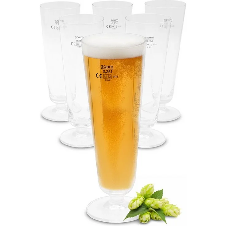 Spetebo Bierglas Bierglas 250 ml aus Klarglas - 6er Set, Glas, Bierglas 0,3 Liter spülmaschinenfest – Bild 2