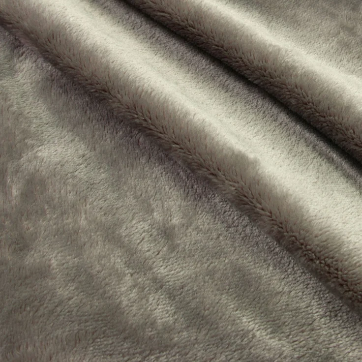 ZOLLNER Kuscheldecke flauschig, 220x240 cm, taupe, 100% Polyester – Bild 4
