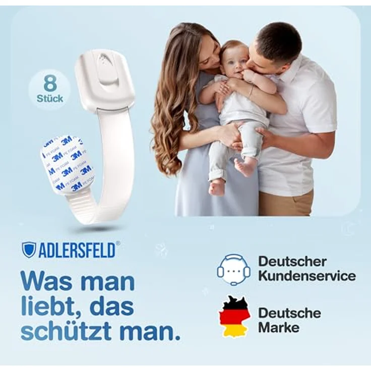 Adlersfeld® Schubladen- und Schranksicherung (8 Stück) – Bild 8