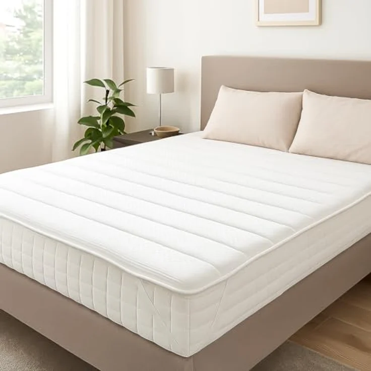 Dreamstar Topper, dünne Matratzenauflage zur Verbesserung des Schlafkomforts, 2 cm Kaltschaum, rutschfest, waschbar, für Matratzen und Boxspringbetten – Bild 1
