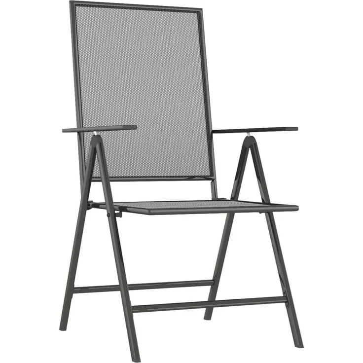 Garten Essgruppe 2 Personen Stühle Gartentisch Balkon klappbare Stahl 3-tlg – Bild 5