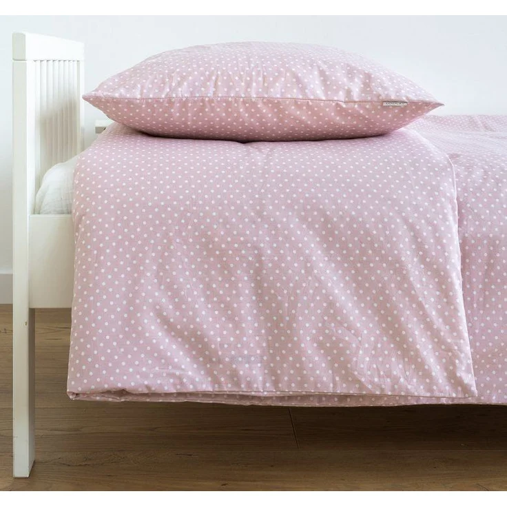 Loolay Bettwäsche Punkte ROSA Altrosa Babybettwäsche Kinderbettwäsche Jugendbettwäsche, Alle gängigen Bettgrößen für Kinder, Jugend und Erwachsene! – Bild 3