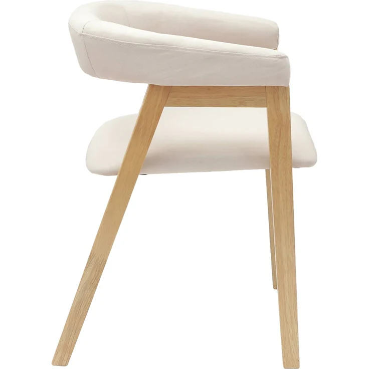 vidaXL Esszimmerstühle 2 pcs Natur 54 x 57 x 73 cm Massives Gummiholz 42020422 – Bild 5