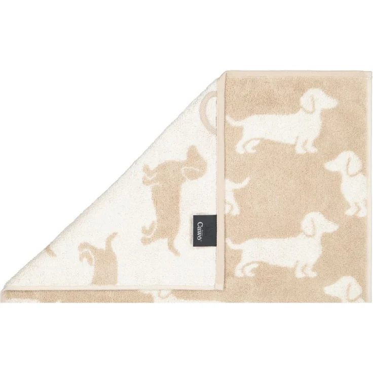 Cawö Handtücher Cawö Handtuch We love Dogs 6246, 33 natur/beige, Baumwolle (1-St) – Bild 3