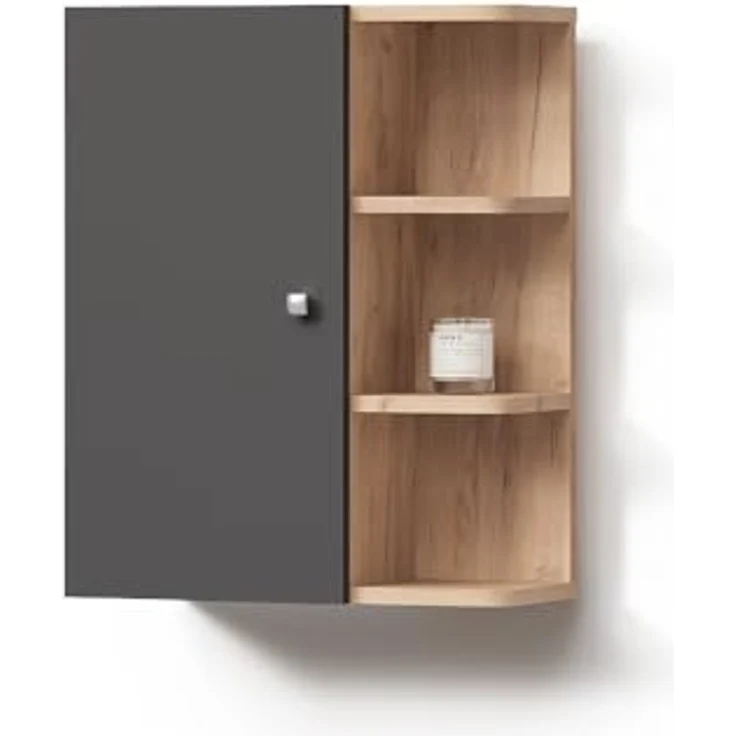 Livinity® Hängeschrank Fucino, Anthrazit/Braun, 47.2x59.2 cm – Bild 2