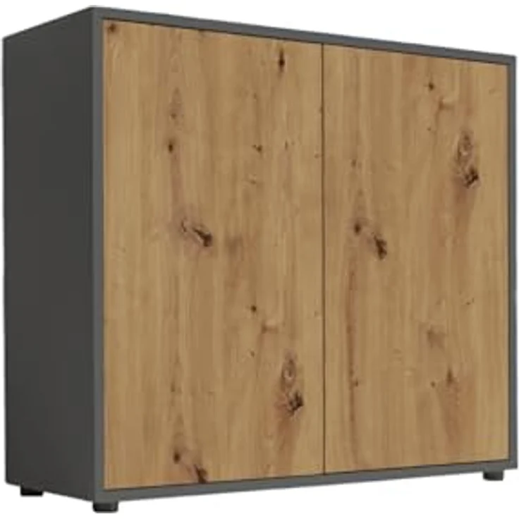 BMG Möbel Schuhkommode Mailand 4 (Schuhschrank Aktenschrank Kommode Anrichte, in verschiedenen Farben), Push-to-open-Funktion – Bild 4