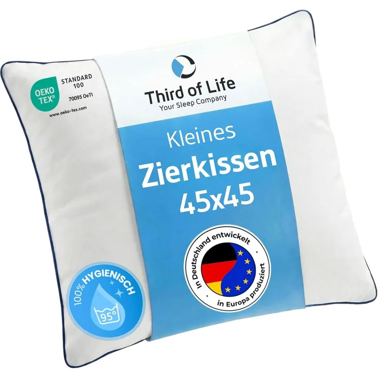 Kopfkissen inSPIRO mit Duo-Hohlfasertechnologie für optimale Stützkraft 45x45cm
