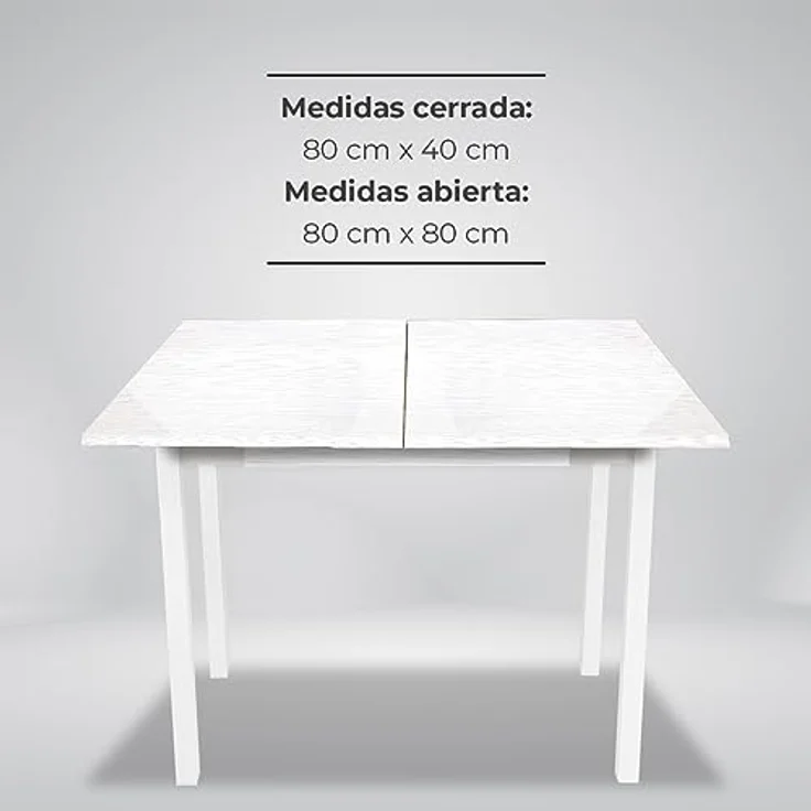 ASTIMESA Küchentisch im Buchstil, Cervino, 81x40 cm a 80x80 cm – Bild 8