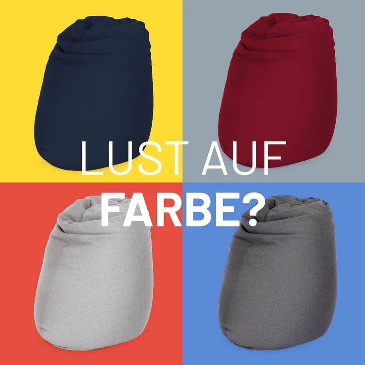 Lumaland 'Flexi Comfort' Sitzsack, Polystyrol, Hellgrau, Big - 155 x 100 cm – Bild 8