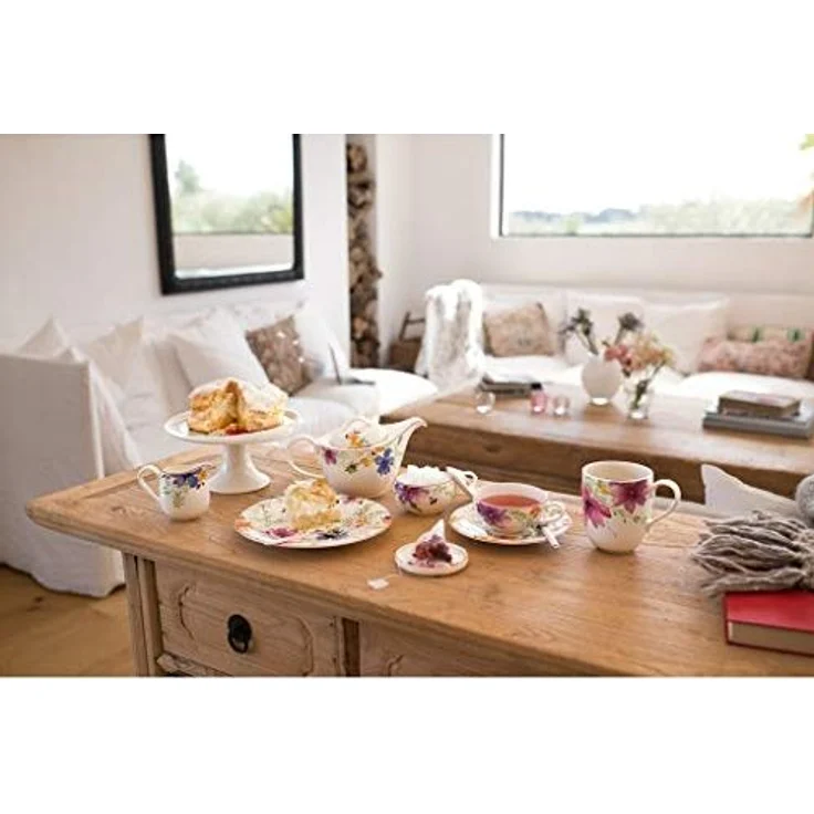 Villeroy & Boch Frühstücksteller Mariefleur Basic, Spülmaschinengeeignet, Mehrfarbig, Motiv: Blumen – Bild 4