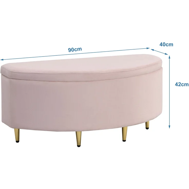 Polsterbett 90×200 cm aus Samt-Stoff mit verstellbarem Kopfteil, rosa – Bild 4