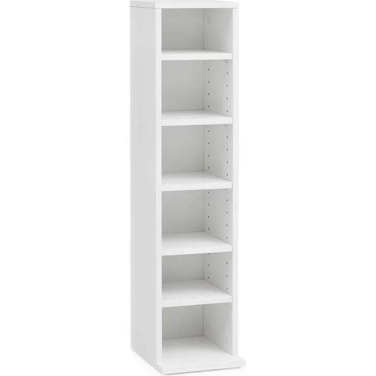 Regal WL5. 836 in weiß, mit 6 offenen Fächern, ca. 21 x 90 x 20 cm