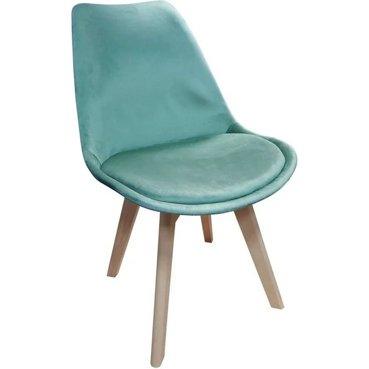 HTI-Living Esszimmerstuhl Stuhl Atlanta Velvet Uni (Stück, 1 St), Esszimmerstuhl Samtbezug Holzfüße – Bild 3