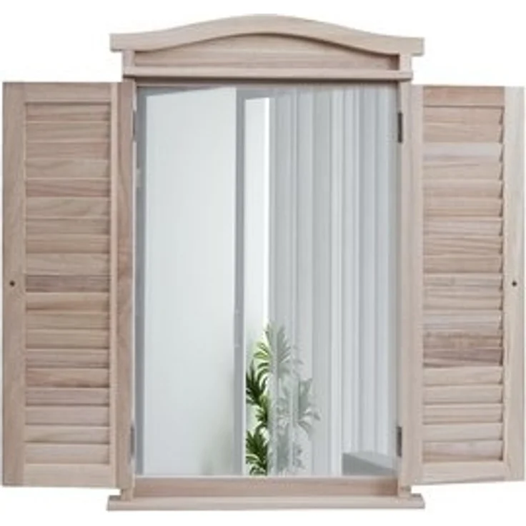 MCW Wandspiegel Spiegel (1-St), Fensterladenoptik, Einfache Wandmontage durch 2 Aufhängeösen – Bild 6