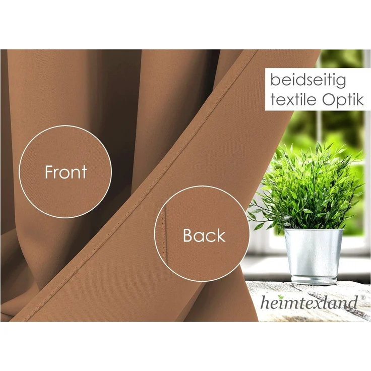 heimtexland Verdunkelungsvorhang Thermo Verdunkelungsgardinen Ösenschal Vorhänge (2 St), Ösen, verdunkelnd, Verdunkelungsstoff, blickdicht, Sonnenschutz, Verdunklung, Kälteisolierung, Schalldämmung – Bild 4