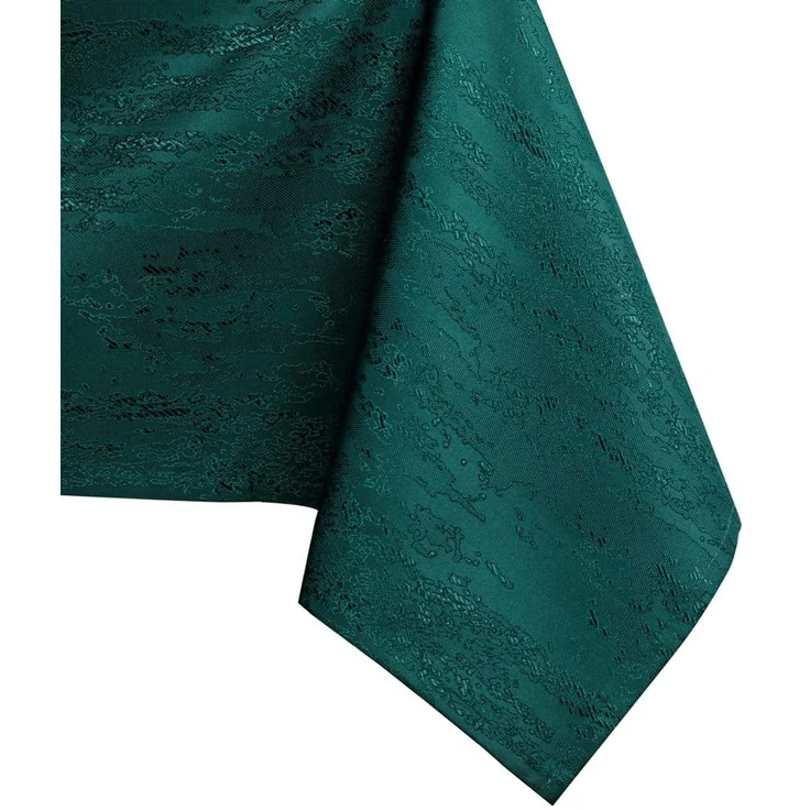 AmeliaHome Tischdecke 110x140 cm Tischtuch Tafeldecke Fleckschutz Vesta | Lotuseffekt Abwaschbar Wasserabweisend Ornament flaschengrün