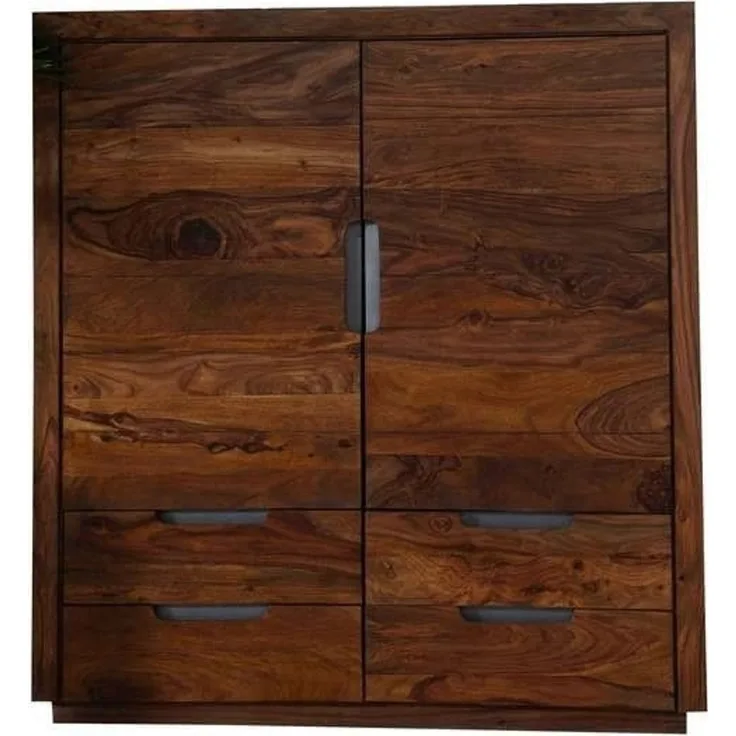 Highboard Sheesham 120 x 50 x 130 walnuss lackiert DUKE #117