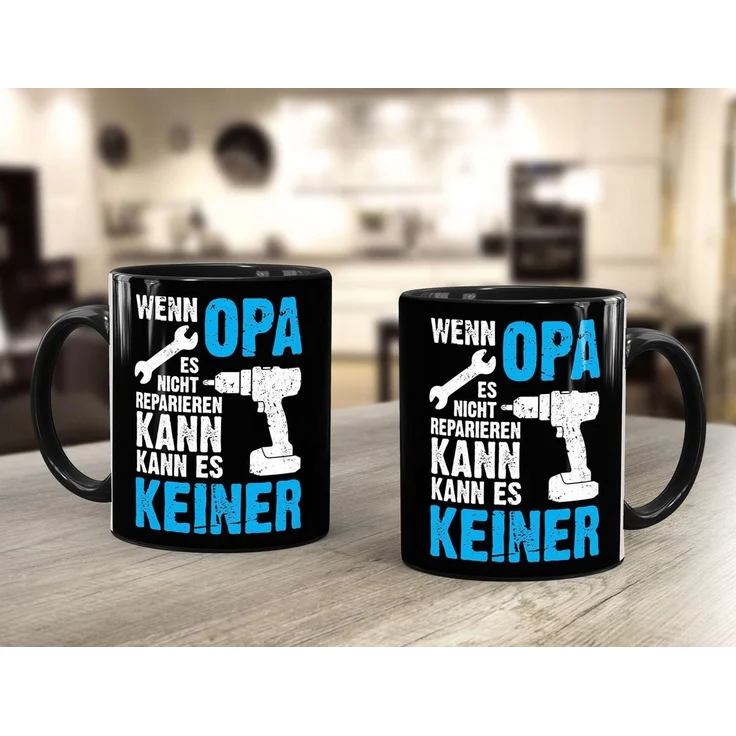 MoonWorks Tasse Wenn Opa es nicht reparieren kann kann es keiner Kaffee-Tasse MoonWorks®, Keramik – Bild 3
