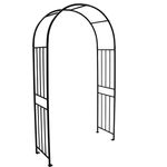 Rosenbogen VERSAILLES 220x120 cm, Metall schwarz Hammerschlagoptik