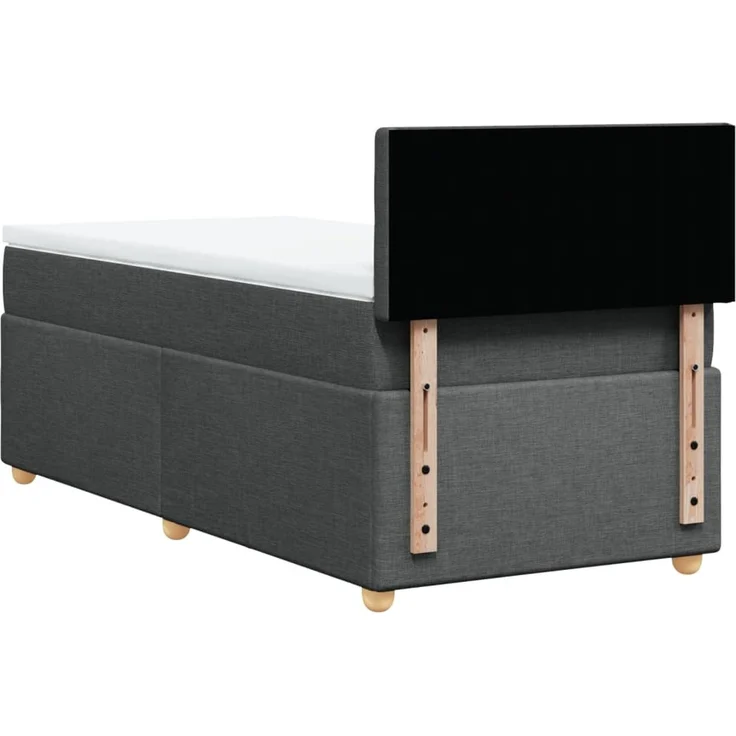 vidaXL Boxspringbett mit Matratze Dunkelgrau 100x200 cm Stoff 3288906 – Bild 8