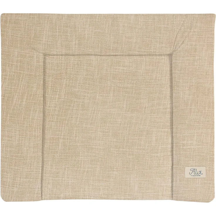 Alvi Stoff-Wickelauflage 70 x 85 cm - Slub Muslin, weich gepolstert aus 100% Baumwolle, erhöhtes Sicherheitsrand, waschbar bei 30°C