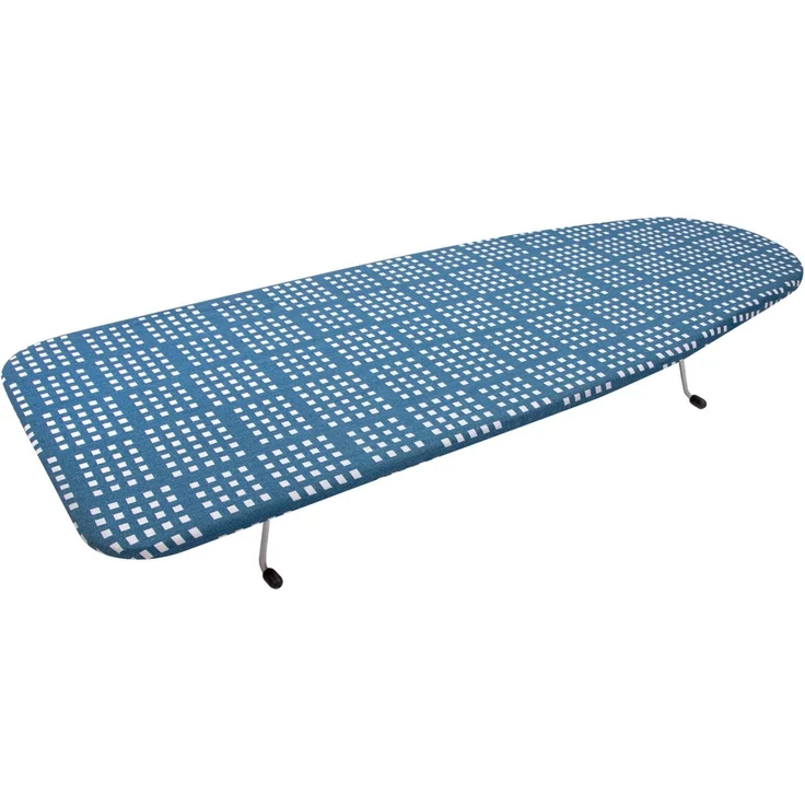 KADAX Tischbügelbrett 75 x 27 cm, faltbares Mini Bügelbrett für Tisch, kleines Ärmelbügelbrett mit abnehmbarem Bügelbrettbezug, platzsparendes Ärmelbrett (Blau) – Bild 5