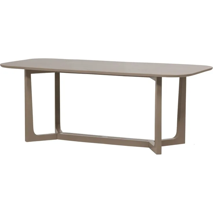 Esstisch Ferion aus Mangoholz, modern mit geradem Gestell, braun, 180 x 90 cm