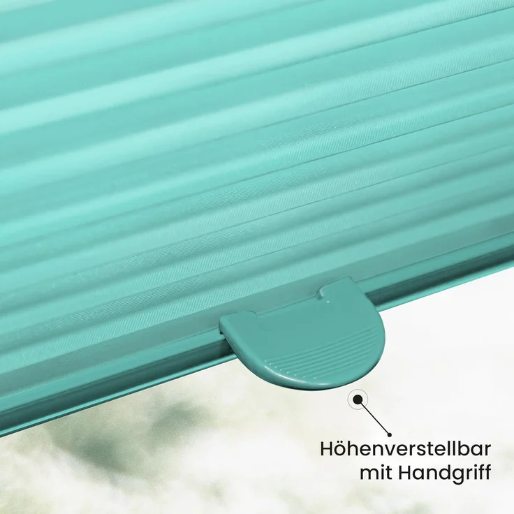 Sonello Plissee Klemmfix ohne Bohren 80x100 cm Türkis Faltrollo Plisseerollo Jalousie für Tür & Fenster Blickdicht Sichtschutz Sonnenschutz Fertifplissee Rollo – Bild 4