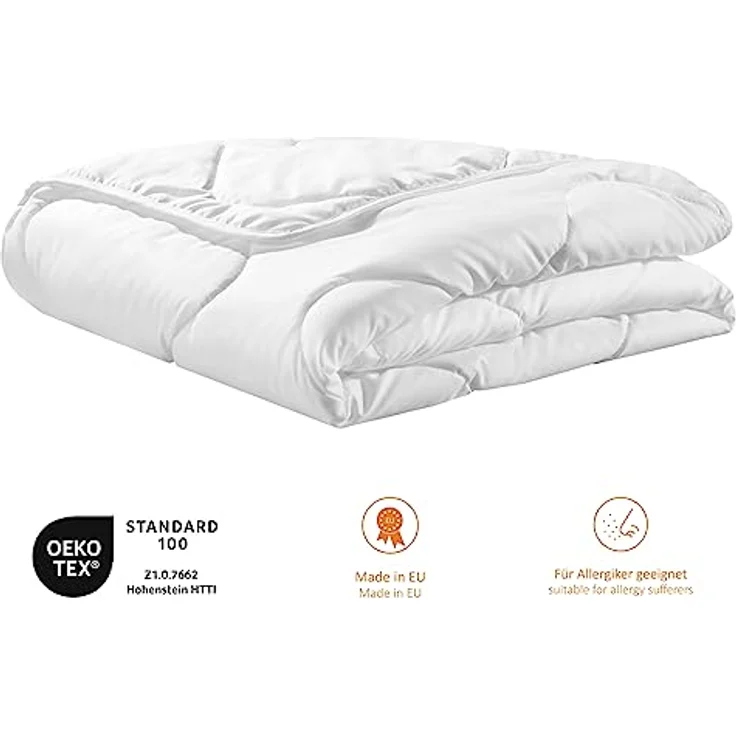 sleepling Ultra leichte Sommerdecke 140x200 cm, Sommer Bettdecke leicht, dünne Sommerbettdecke aus 100% Mikrofaser, Ökotex 100, waschbar 60 Grad – Bild 2