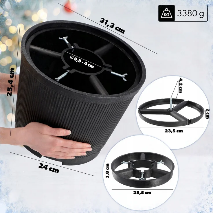 KADAX Großer Weihnachtsbaumständer, Weihnachtsbaumständer, 2,5 m – Bild 2