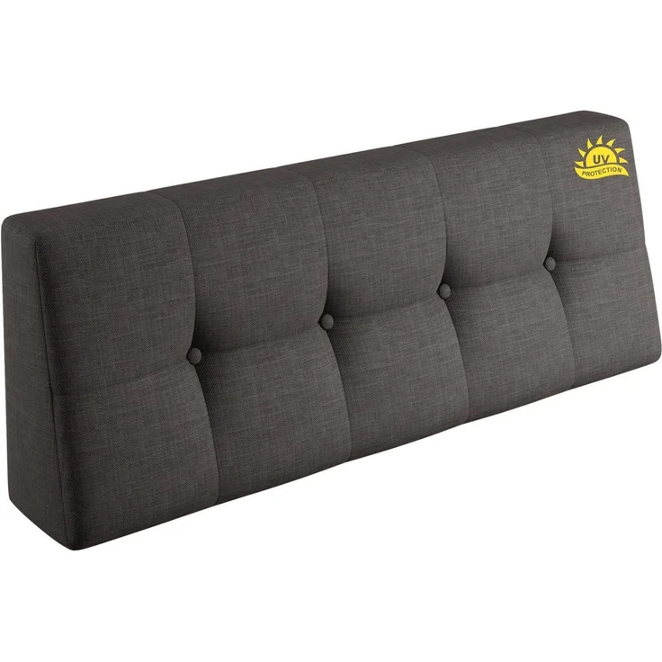 sunnypillow Palettenkissen Kaltschaum UV - beständig Outdoor/Indoor Palettenauflage Palettenpolster Palettensofa Sitzkissen Rückenlehne gesteppt 6er Set 120x80 Grey – Bild 4