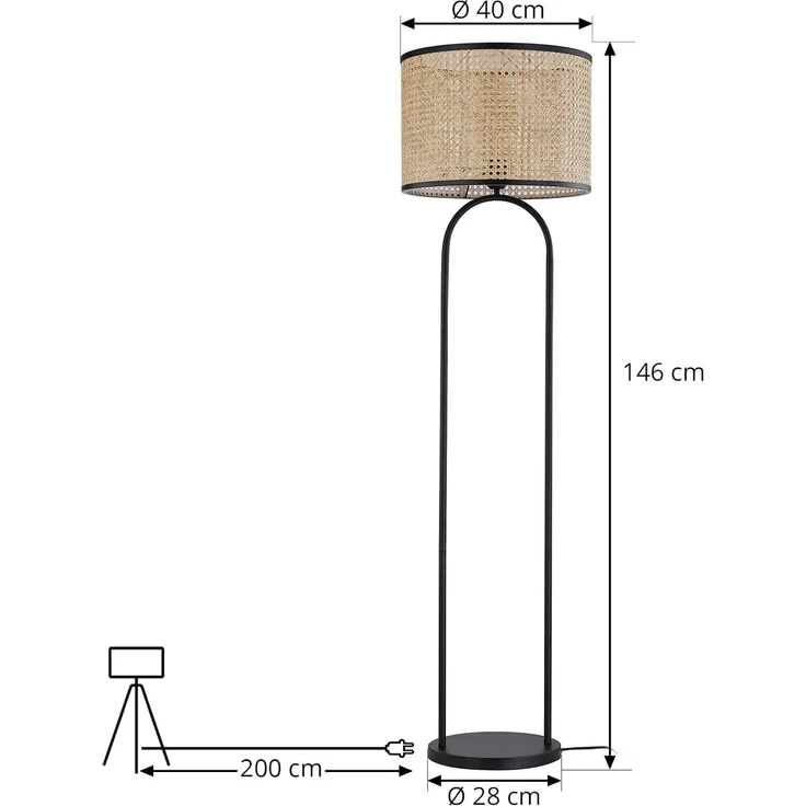 Lindby Stehlampe Yaelle, Holz IP20, 1 x 15 W LED – Bild 4