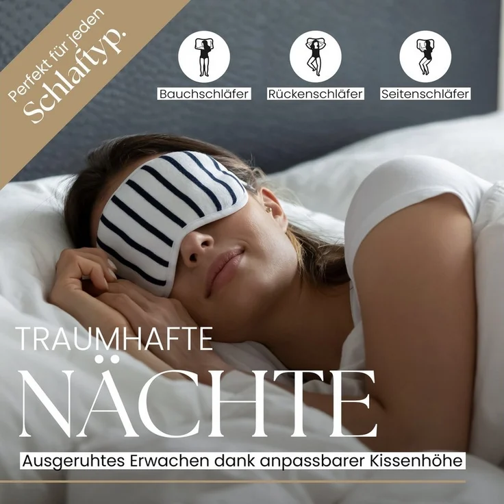 Gentle North Microfaserkissen Kopfkissen in Hotelqualität - Einzeln oder im 2er Set - 60° Waschbar, Füllung: Polyester, Rückenschläfer, Seitenschläfer, Bauchschläfer, Comfort, Reißverschluss für Füllung - Made in EU - allergikerfreundlich – Bild 2