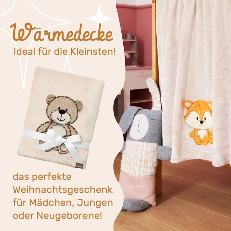 Wohndecke Warme Kuscheldecke Babydecke Blanket Baby Geschenk BE20-168, Be Mammy – Bild 2