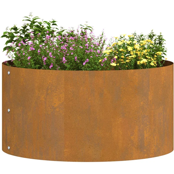 vidaXL Pflanzenring Braun 40 x 40 x 20 cm Wetterfeststahl 873618 – Bild 3