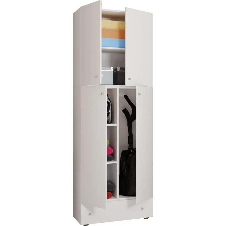 VCM Mehrzweckschränke Lona 917816 Weiß H. 200 x B. 70 x T. 39 cm – Bild 1