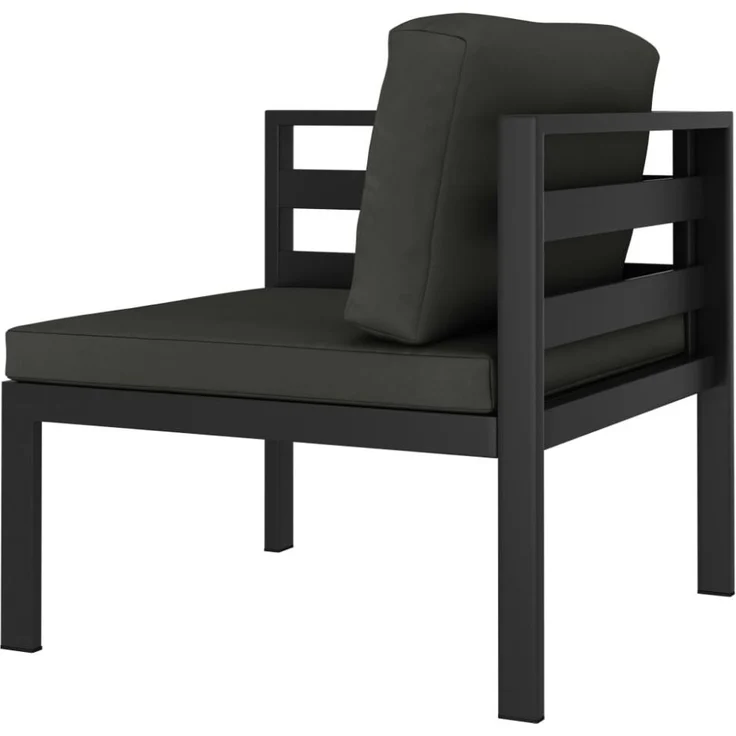 vidaXL Modular-Sofa-Eckteil 1 Stk. mit Kissen Aluminium Anthrazit 49239 – Bild 9