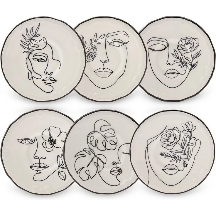 Karaca Kuchenteller Face Torten Set für 6 Personen, Tortenplatte, Porzellan, Torten Deko – Bild 5