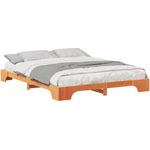 vidaXL Bettrahmen Braun 160 x 220 cm Massives Kiefernholz 872925