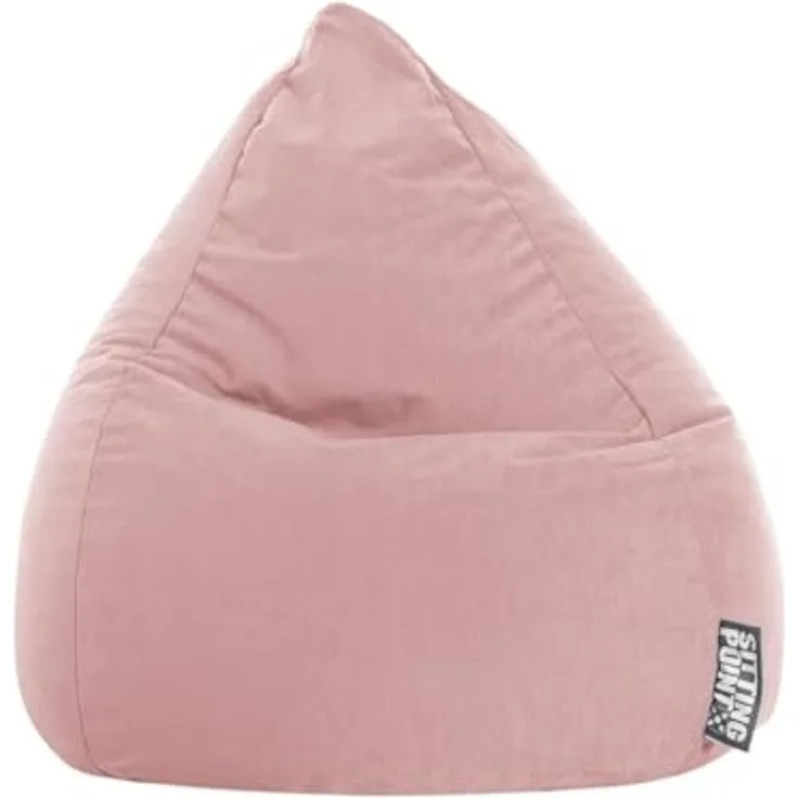 SITTING POINT only by MAGMA BeanBag Easy L Indoor Sitzsack, Lounge Sitzkissen, 70x90cm, Made in Germany, Waschbar, Sessel für Kinder & Erwachsene, altrose