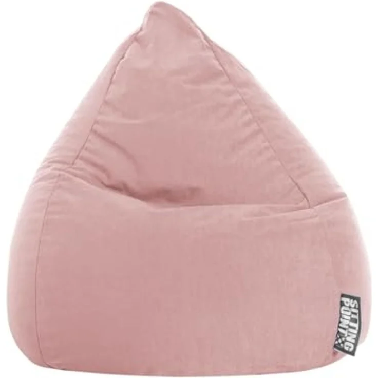 SITTING POINT only by MAGMA BeanBag Easy L Indoor Sitzsack, Lounge Sitzkissen, 70x90cm, Made in Germany, Waschbar, Sessel für Kinder & Erwachsene, altrose – Bild 1