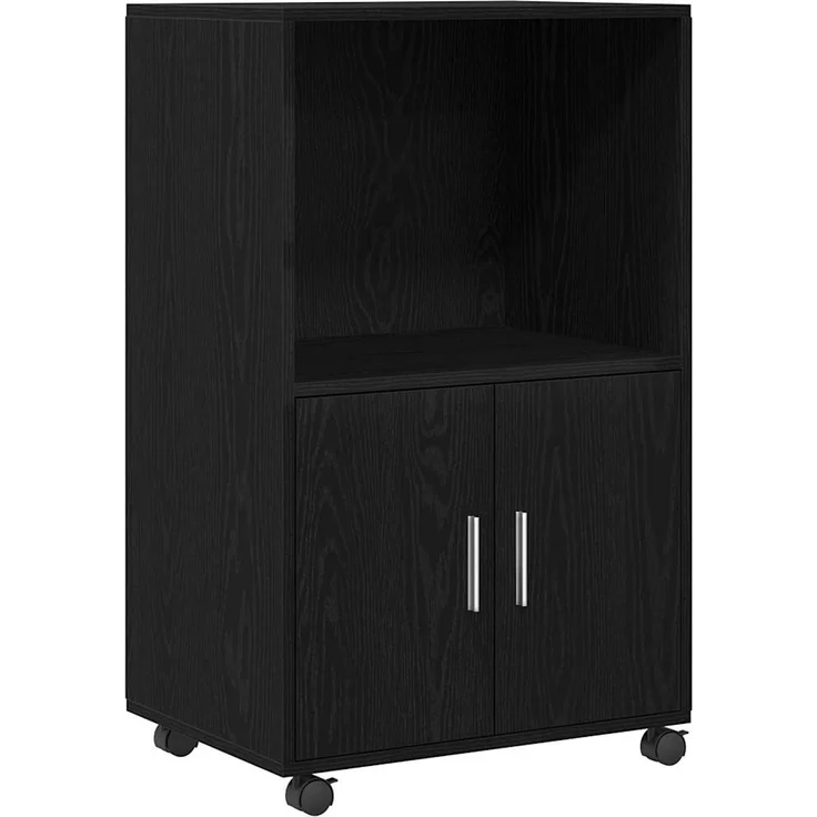 vidaXL Schrank Schwarz Eichen-Optik 55 x 40 x 82 cm 869243 – Bild 1