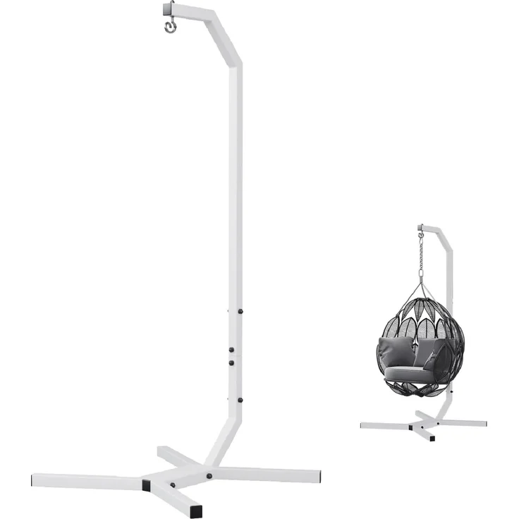QLS Hängesessel GESTELL aus Stahl mit Haken 203 cm bis 100 kg, Stabil Outdoor pulverbeschichtet Luxus (ohne Hängesessel) – Bild 1