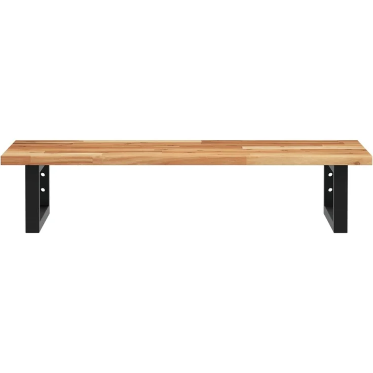 vidaXL Waschbeckenregal Wandmontage Stahl und Akazienholz 3302721 – Bild 4